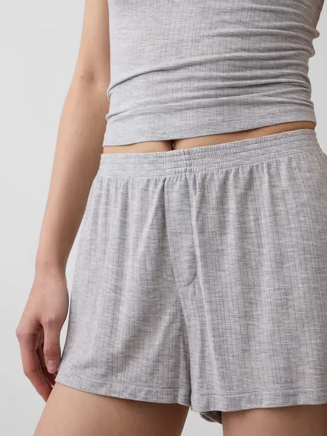 Pantaloncini da pigiama in modal a costine morbidissimi