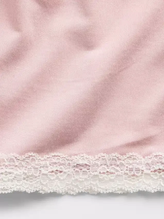 Pantaloncini da pigiama in modal morbidissimo con bordi in pizzo
