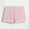 Pantaloncini da pigiama in modal morbidissimo con bordi in pizzo
