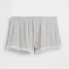 Pantaloncini da pigiama in modal morbidissimo con bordi in pizzo