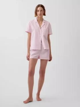 Pantaloncini da pigiama in popeline