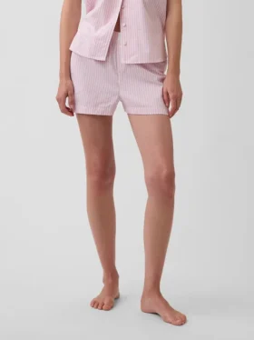 Pantaloncini da pigiama in popeline