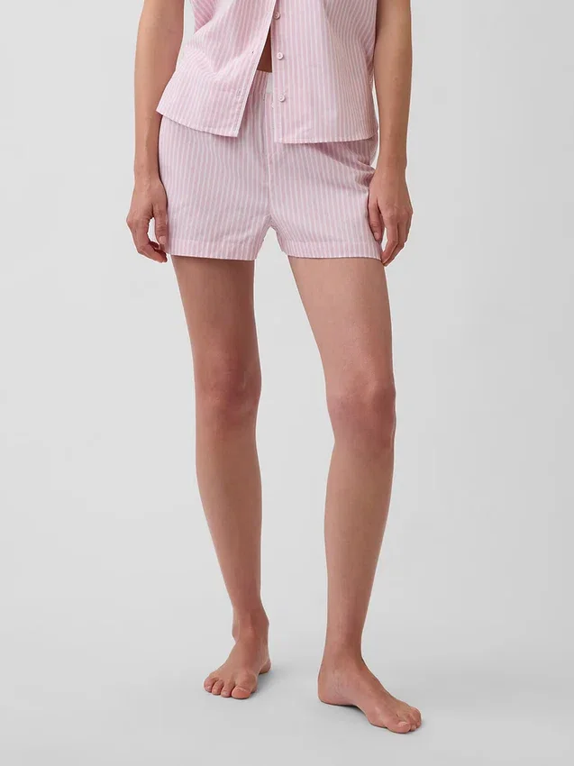 Pantaloncini da pigiama in popeline