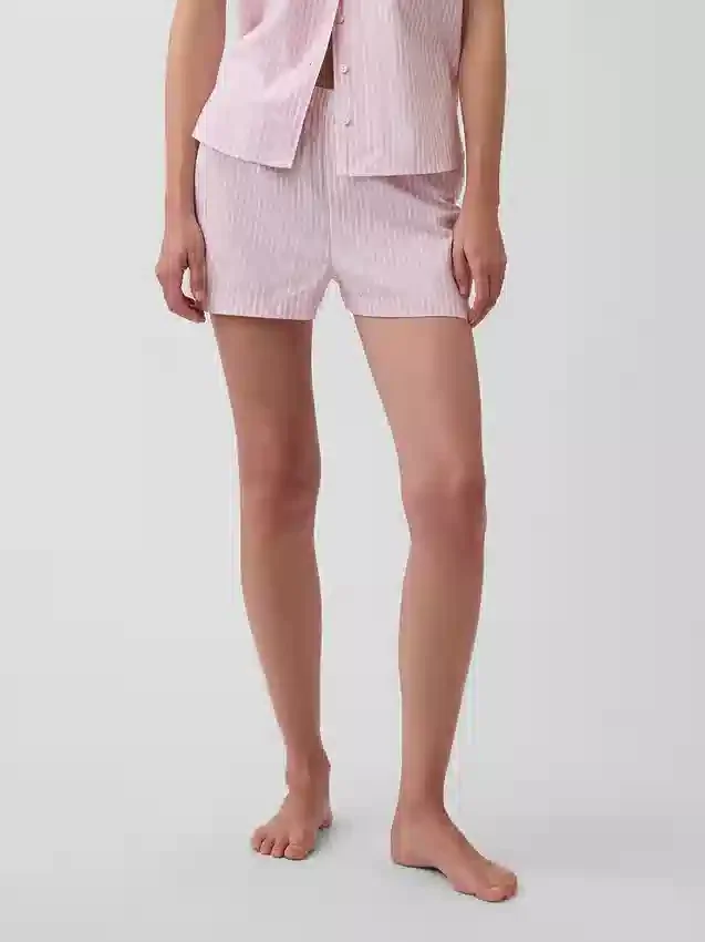 Pantaloncini da pigiama in popeline