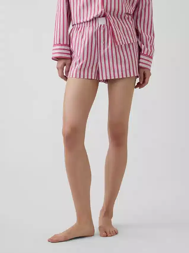 Pantaloncini da pigiama in popeline