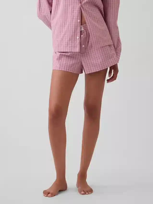 Pantaloncini da pigiama in popeline