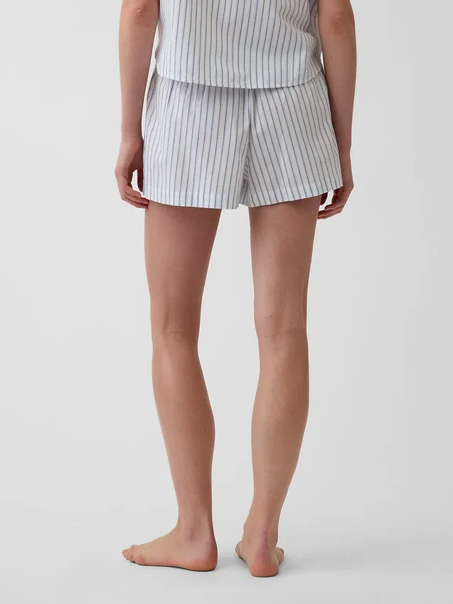 Pantaloncini da pigiama in popeline