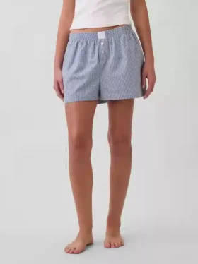 Pantaloncini da pigiama in popeline