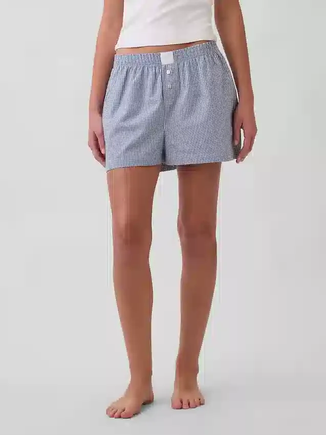 Pantaloncini da pigiama in popeline