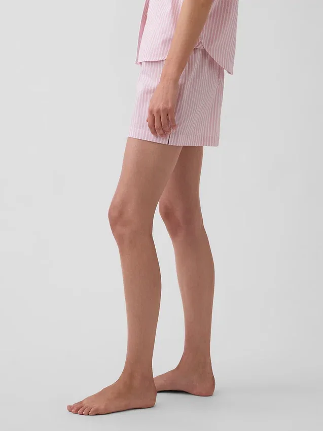 Pantaloncini da pigiama in popeline