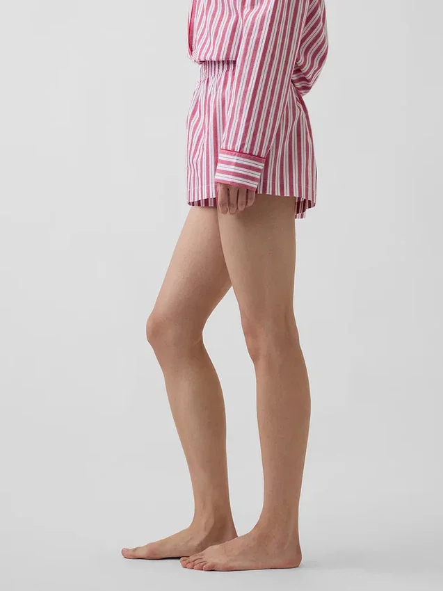 Pantaloncini da pigiama in popeline