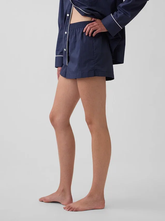 Pantaloncini da pigiama in popeline