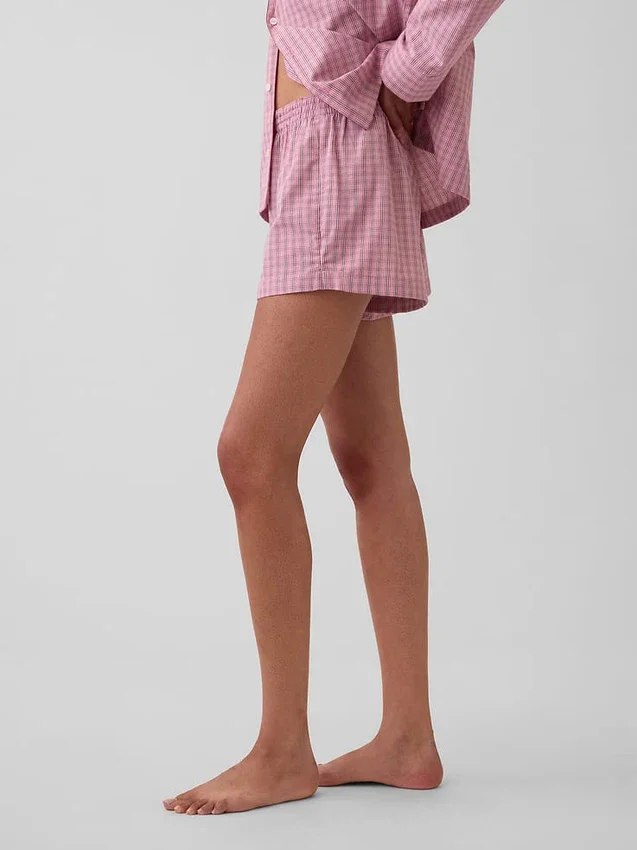 Pantaloncini da pigiama in popeline