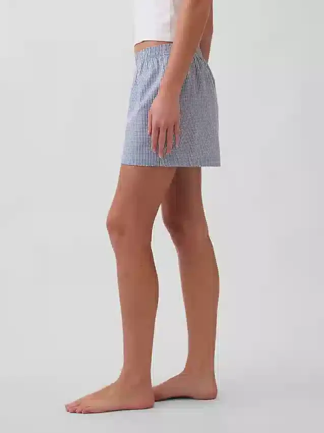 Pantaloncini da pigiama in popeline