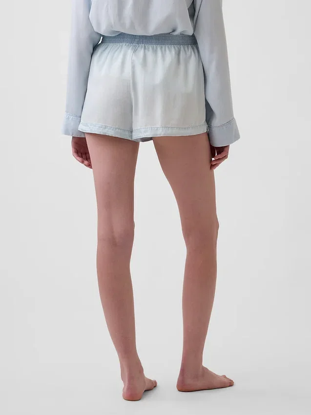 Pantaloncini da pigiama in popeline