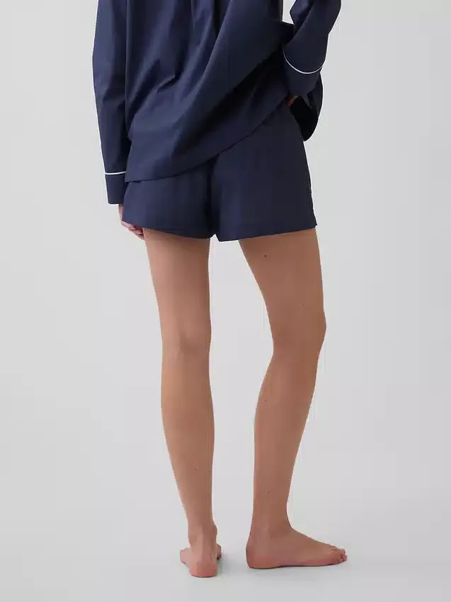 Pantaloncini da pigiama in popeline