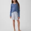 Pantaloncini da pigiama in popeline riciclato per bambini