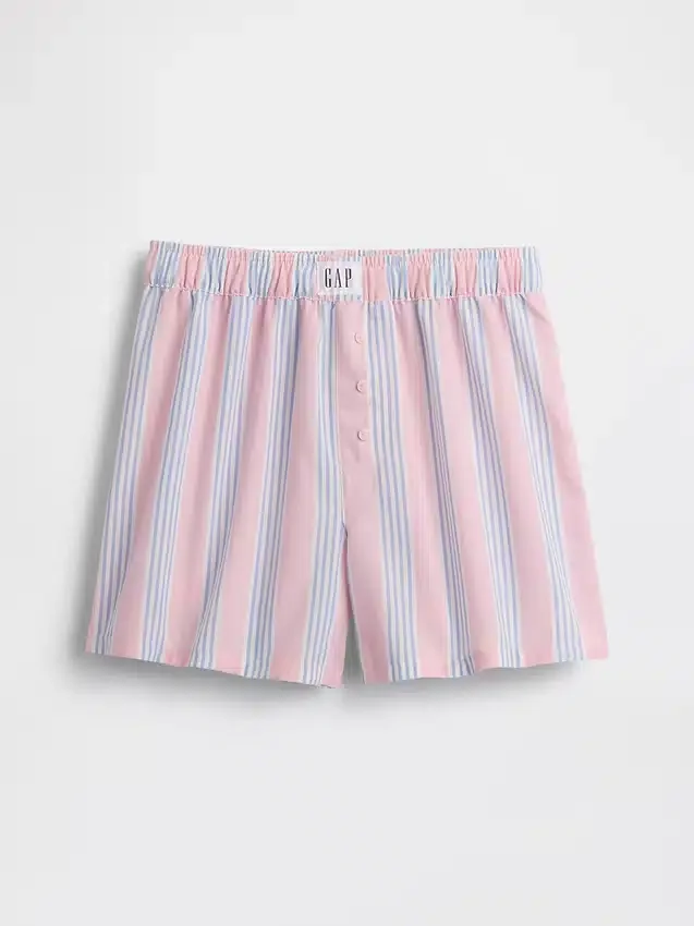 Pantaloncini da pigiama in popeline riciclato per bambini