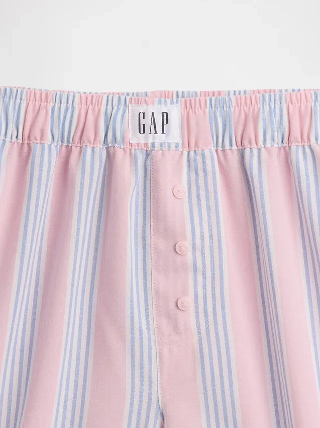 Pantaloncini da pigiama in popeline riciclato per bambini
