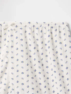 Pantaloncini da pigiama in punto traforato