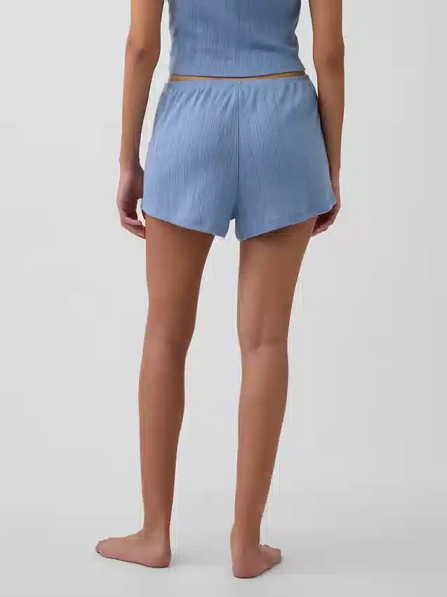 Pantaloncini da pigiama in punto traforato