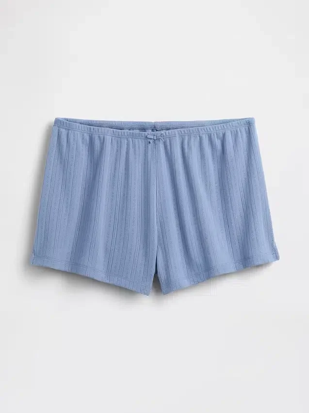 Pantaloncini da pigiama in punto traforato