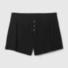 Pantaloncini da pigiama mini a costine dal taglio morbido
