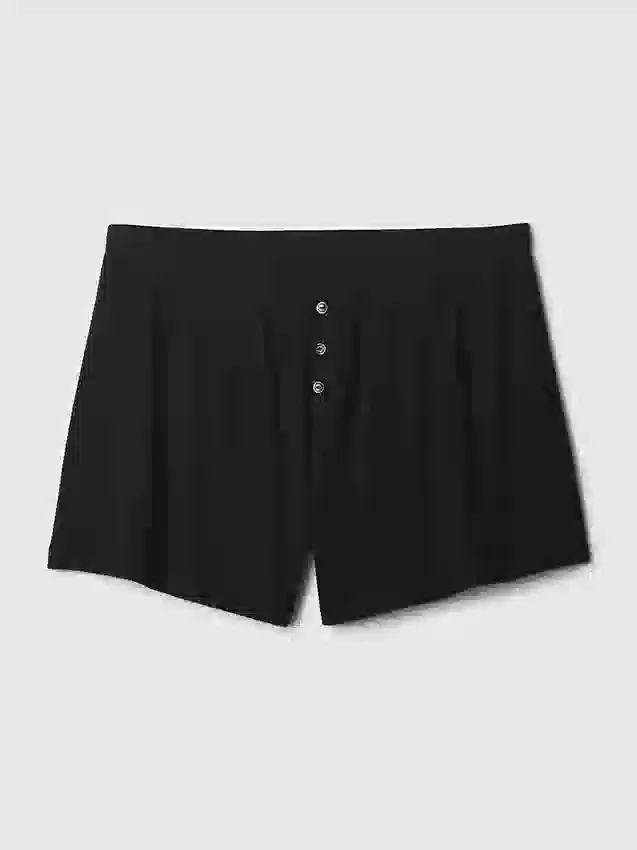 Pantaloncini da pigiama mini a costine dal taglio morbido