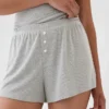 Pantaloncini da pigiama mini a costine dal taglio morbido