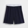 Pantaloncini da pigiama per bambini con logo, in tessuto riciclato