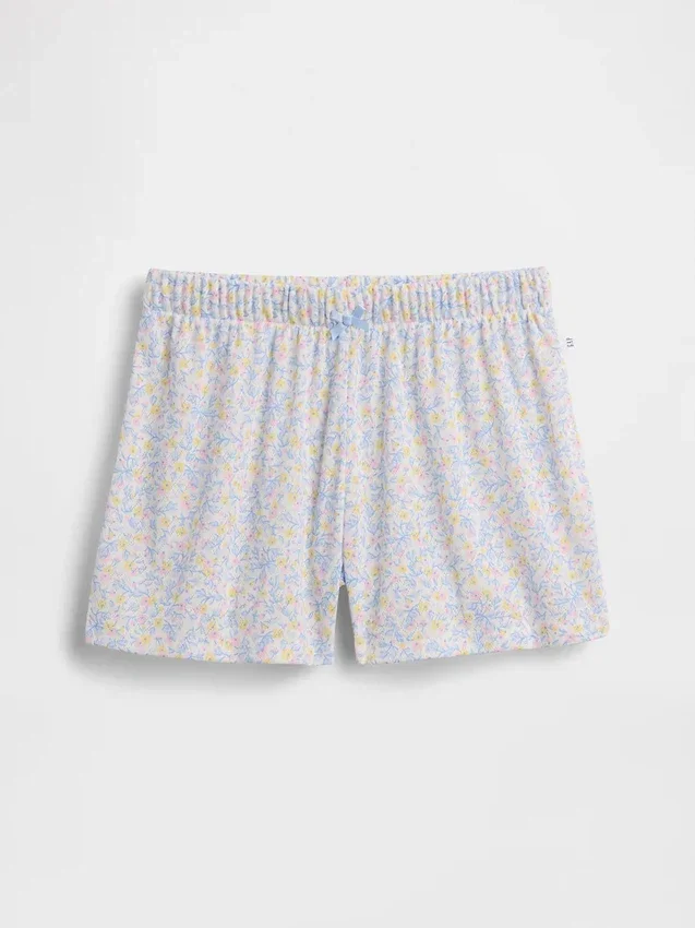 Pantaloncini da pigiama per bambini in punto traforato riciclato