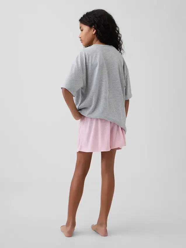 Pantaloncini da pigiama per bambini in punto traforato riciclato