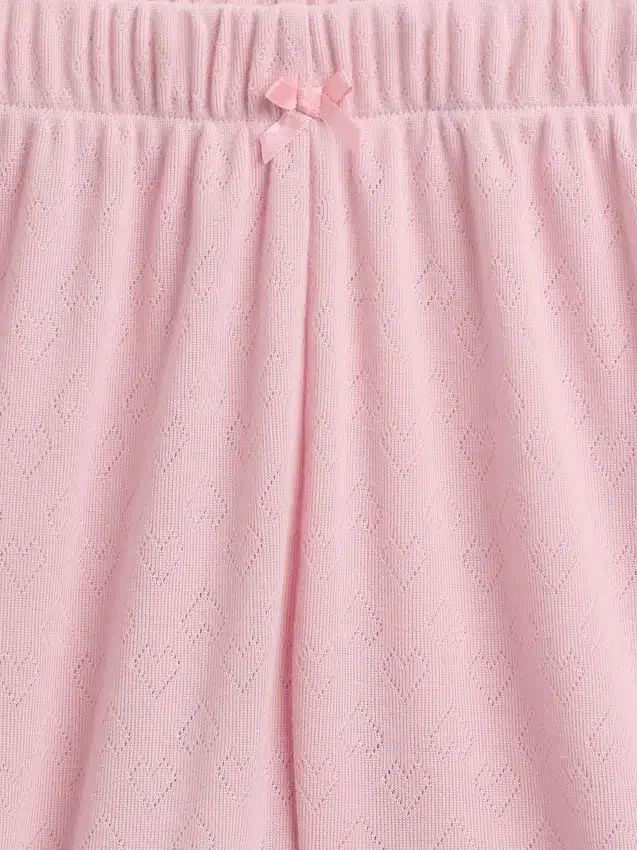 Pantaloncini da pigiama per bambini in punto traforato riciclato