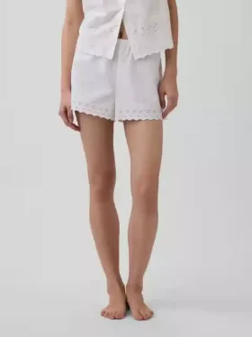 Pantaloncini da pigiama ricamati