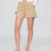 Pantaloncini Downtown color kaki da 4"