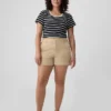 Pantaloncini Downtown color kaki da 4"
