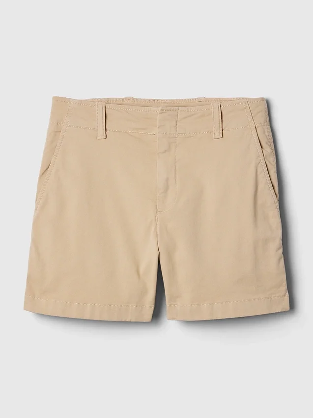 Pantaloncini Downtown color kaki da 4"