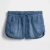 Pantaloncini Easy Dolphin in denim ultra morbido a vita media