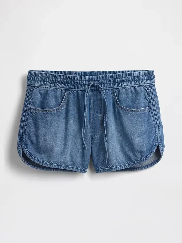 Pantaloncini Easy Dolphin in denim ultra morbido a vita media