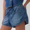 Pantaloncini Easy Dolphin in denim ultra morbido a vita media