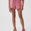 Pantaloncini facili da indossare in misto lino e cotone a quadretti per bambini