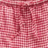 Pantaloncini facili da indossare in misto lino e cotone a quadretti per bambini