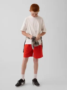 Pantaloncini GapFit da bambino in rete riciclata da 6"