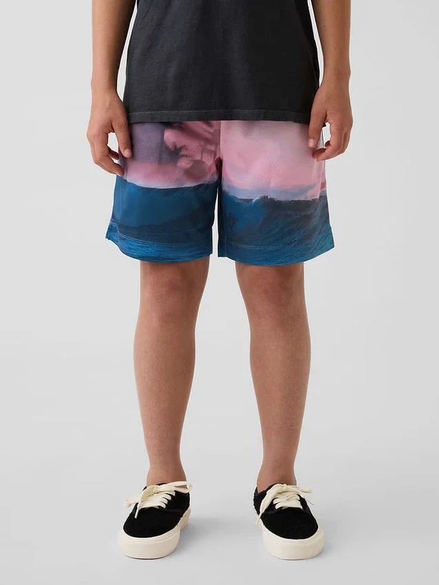 Pantaloncini GapFit da bambino in rete riciclata da 6"