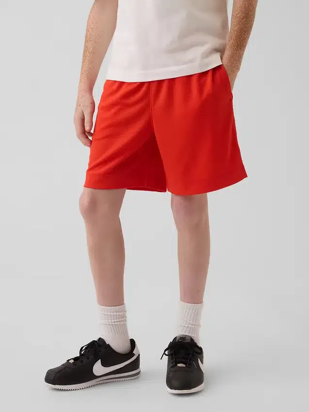 Pantaloncini GapFit da bambino in rete riciclata da 6"