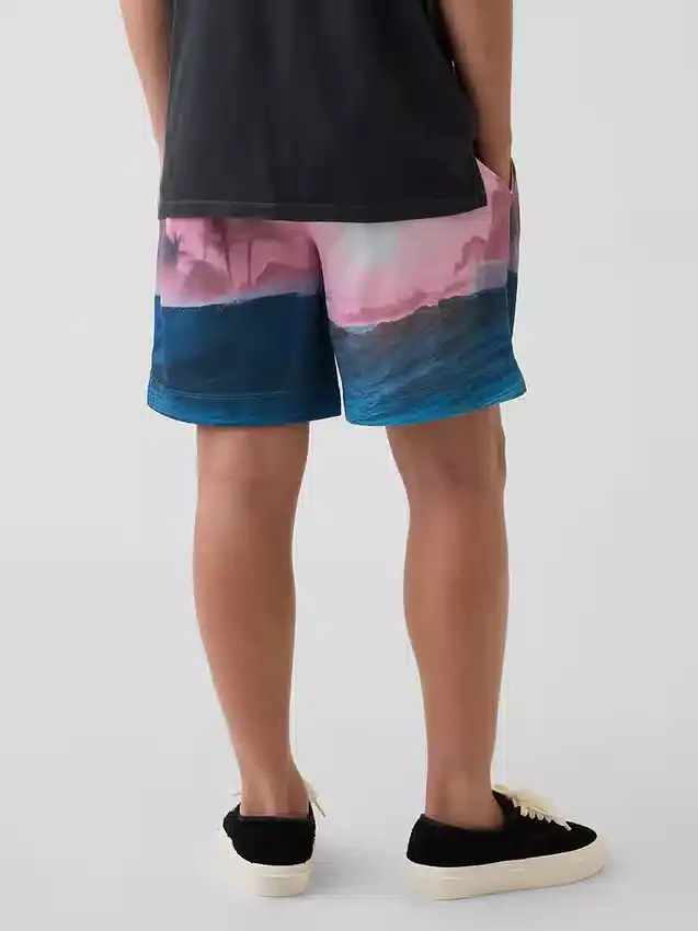 Pantaloncini GapFit da bambino in rete riciclata da 6"