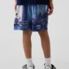 Pantaloncini GapFit da bambino in rete riciclata da 6"