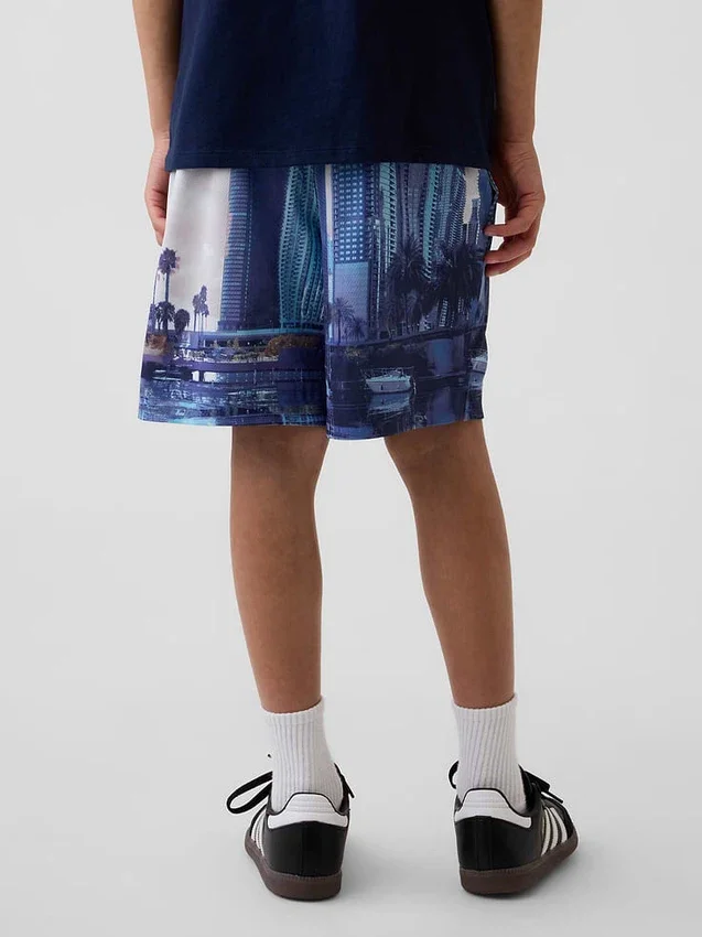 Pantaloncini GapFit da bambino in rete riciclata da 6"