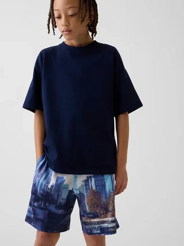 Pantaloncini GapFit da bambino in rete riciclata da 6"