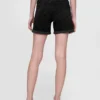 Pantaloncini girlfriend in denim a vita media da 5"